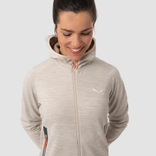 Salewa Hybrid Fleece Jacket Nuvolo Alpinewool with Hood (4-way stretch, warm, breathable) beige Women